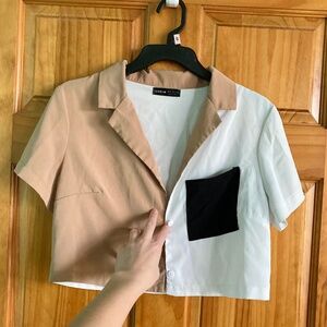 Women’s size medium SHEIN color blocked crop top
